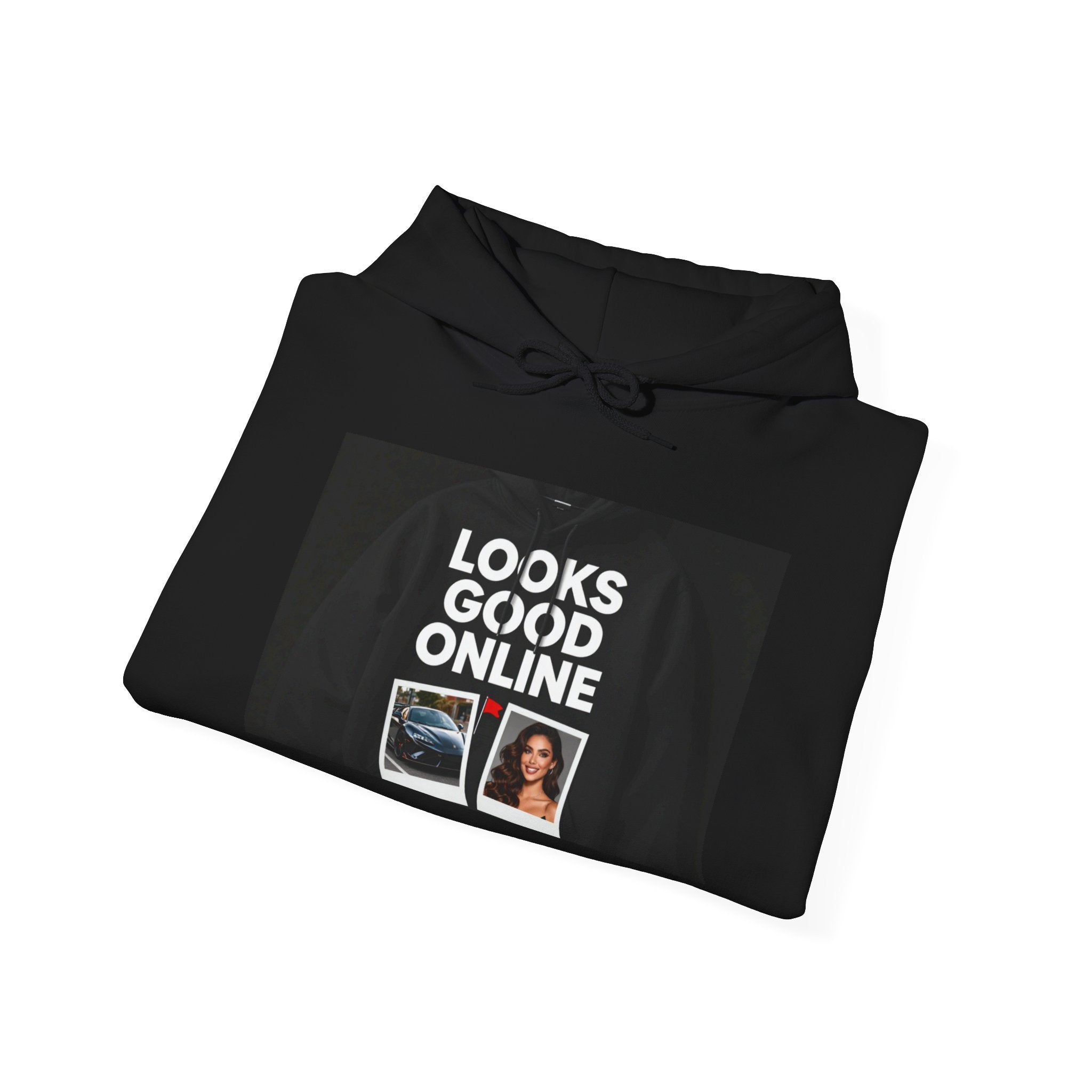 Looks Good Online Hoodie | Had Issues In Person graphic sweatshirt for Men