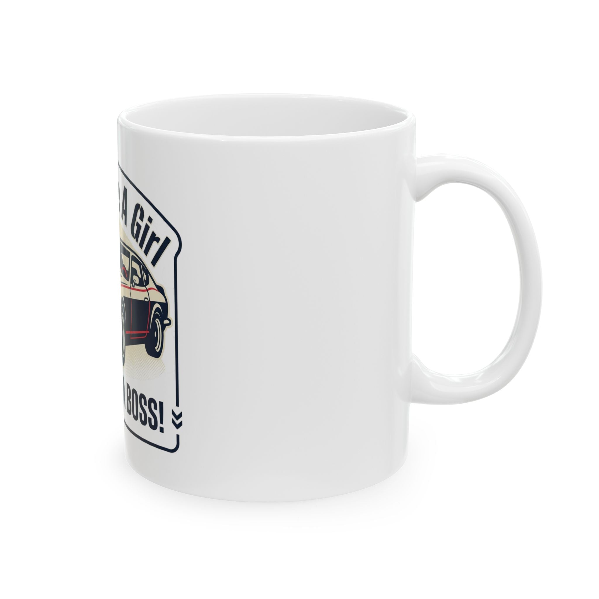 Drive Like A Girl Racing Car mug | Shift Like A Boss ceramic mug
