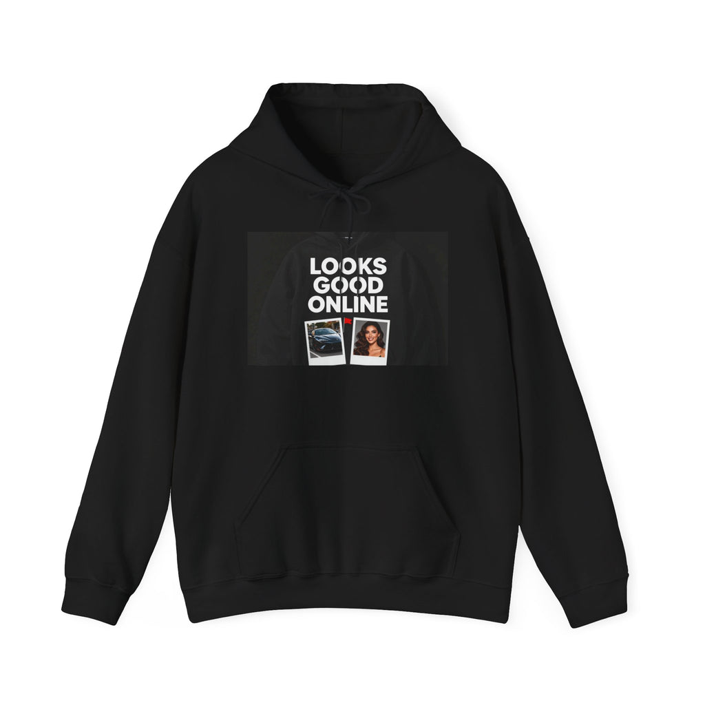 Looks Good Online Hoodie | Had Issues In Person graphic sweatshirt for Men