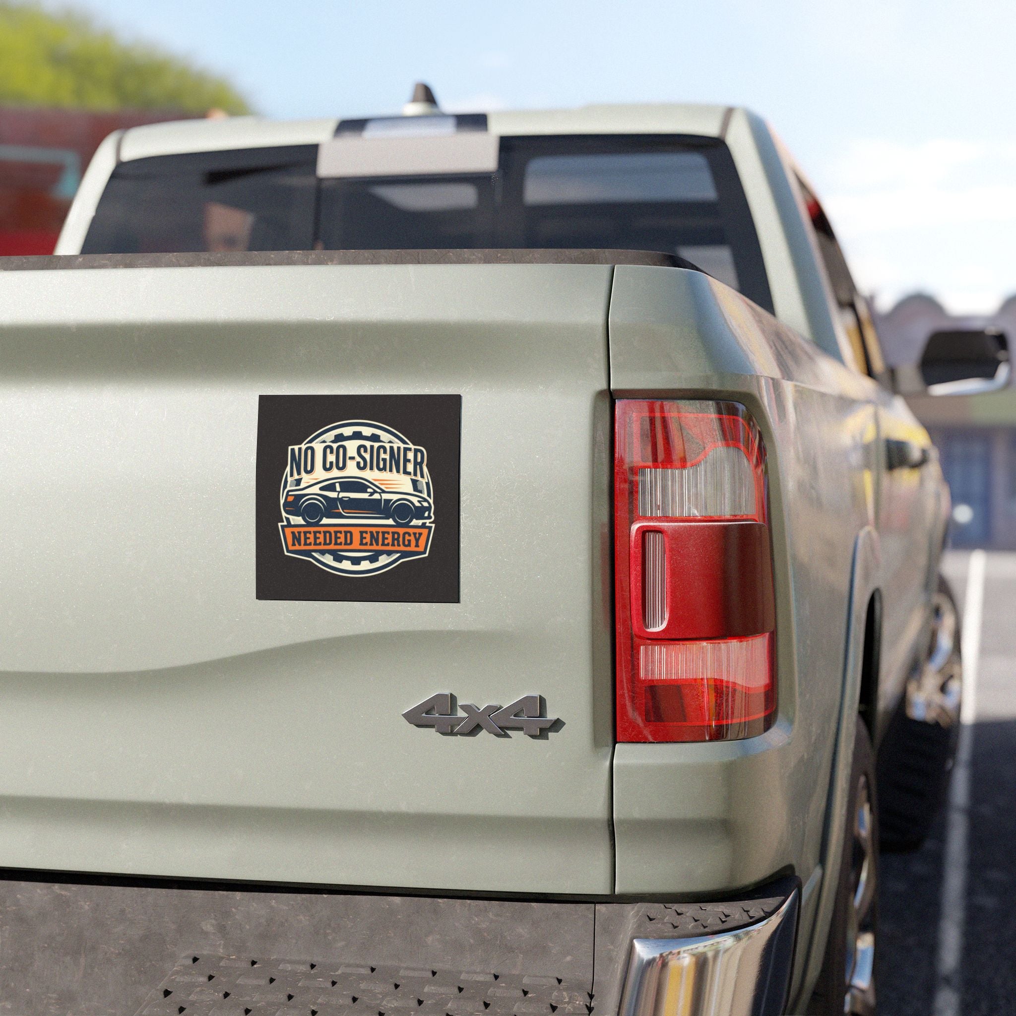 No Co-Signer Needed Energy Car Magnet | Race Car Graphic